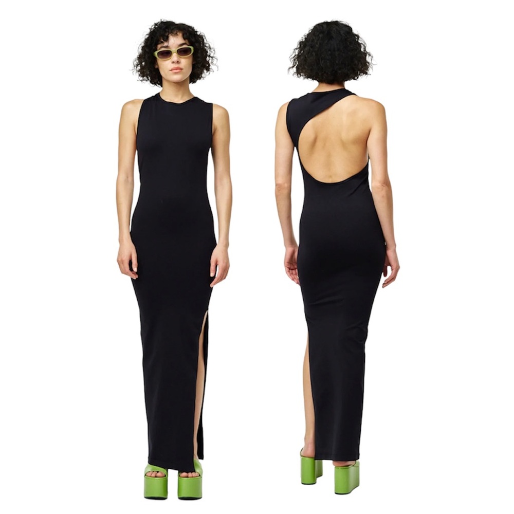 Simon Miller Lou Dress Black - Stretch Midi Dress - LIKE NEW